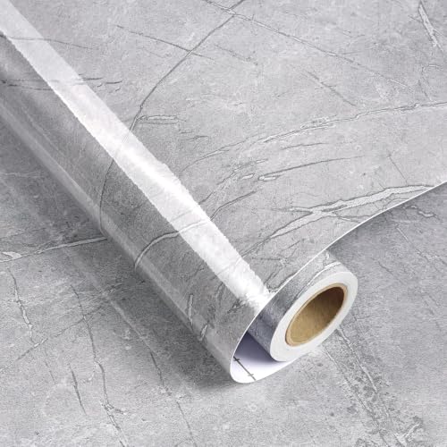Decotalk Grey Countertop Contact Paper Marble Counter Vinyl Wrap 24x120in - size: 24" x 120"