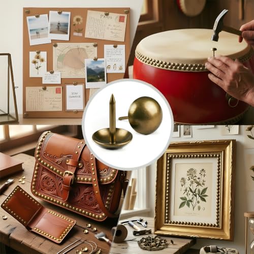 25mm Antique Bronze Upholstery Tacks, 1" Furniture Nails Pins 30Pcs - color: Bronze, size: 1''(25mm)