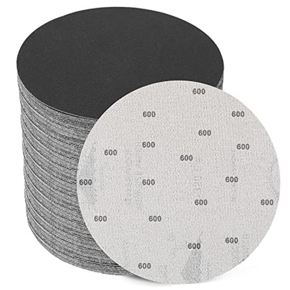 6 Inch 25 PCS 600 Grit Sanding Disc Wet Dry Sandpaper Hook Loop Sand Paper - style: Grit 600
