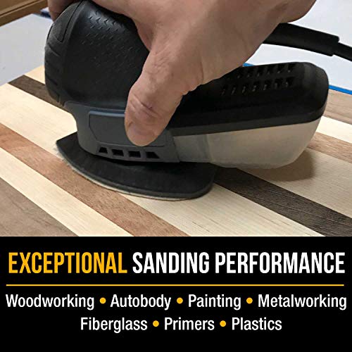 Dura-Gold Mouse Detail Sander Sandpaper Sanding Sheets, 5 Hole, 80 Grit - size: 80-Grit