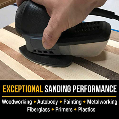 Dura-Gold Mouse Detail Sander Sandpaper Sanding Sheets, 5 Hole, 80 Grit - size: 80-Grit