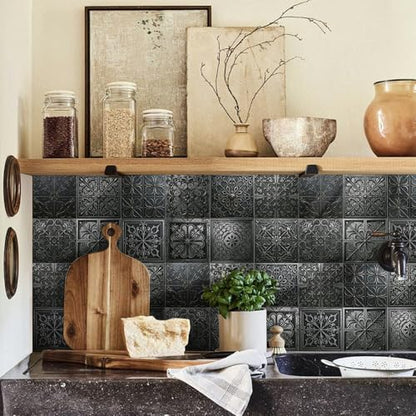 VICCI 24 Pcs Peel and Stick Wall Tiles, 5.9x5.9 Waterproof Vinyl Stickers - color: Art-11, size: 5.9x5.9IN*24pcs