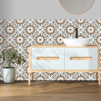 Peel and Stick Backsplash Tile Sticker, 5.91x11.81 inch, 15pcs - color: Fg-l51-hzw, size: 5.91 x 11.81 inch