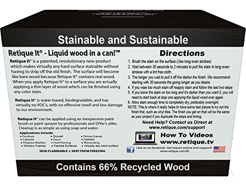 Water-Based Gel Stains by Retique It (Liquid Wood Kit, 10 Classic Black) Thin Waterbased Hybrid - color: 10 Classic Black, size: Liquid Wood Kit