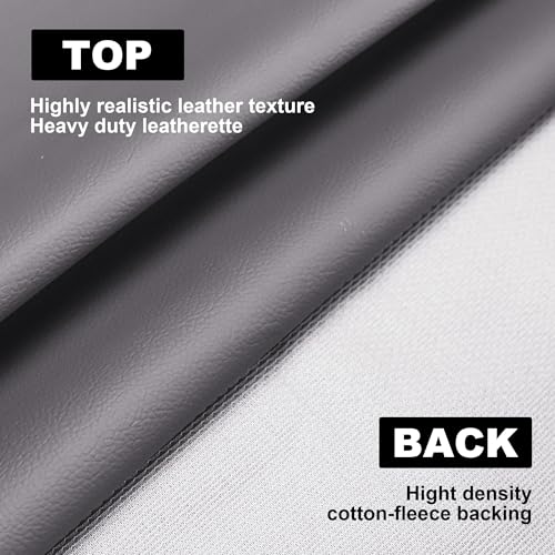 Faux Leather, Marine Vinyl PVC Leather for DIY Upholstery, Sofa Car Boat Seat Repair, Waterproof & Easy to Clean, Grey (1 Yd 55x36 Inch) - color: Grey, size: 1Yd (55x36inch)