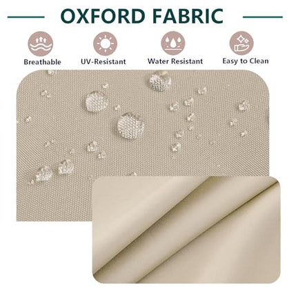 FLYMEI Patio Cushion Covers 31.5x31.5x4, Beige, 1Packs - color: Beige, size: 31.5x31.5x4-1Packs-Cover Only
