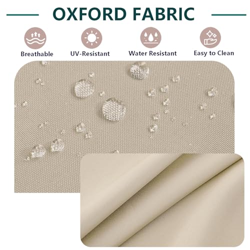 FLYMEI Patio Cushion Covers 48x24x5, Beige, 1Packs - color: Beige, size: 48x24x5-1Packs-Cover Only