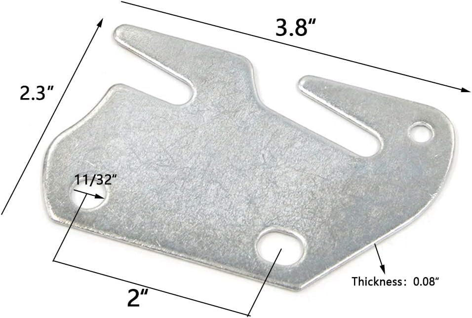 Bitray Wood Bed Plates Rail Hook Plates for Bed Frame Bracket Replacement - style: 8pcs