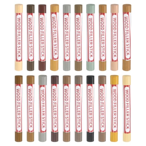 uxcell 20 Colors Wood Crayons, Wood Filler Sticks Furniture Scratch Repair - color: Solid Wood Series