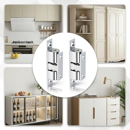 Double Roller Catch Cabinet Latches 2Pcs 2.75"/ 70mm Adjustable