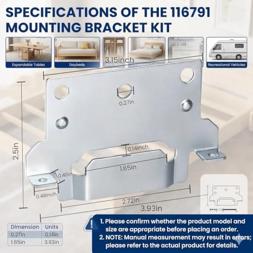 116791 Mounting Plate Replacement for IKEA Bed Frame Brackets (6 Pack)