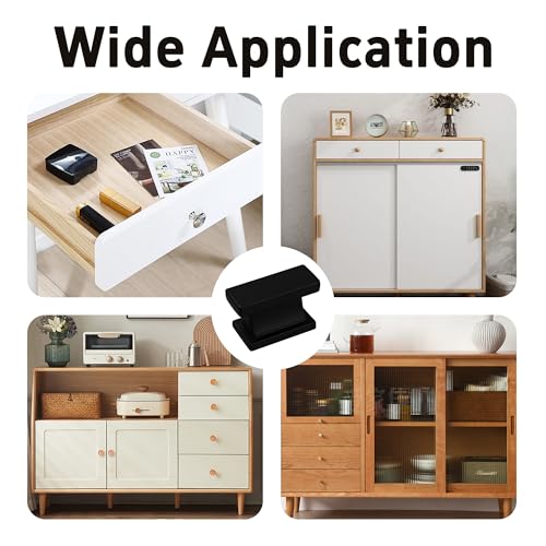 10PCS 1.4" Matte Black Cabinet Knobs, Zinc Alloy Kitchen Cabinet Knobs, Modern Dresser Handles Pulls for Kitchen, Bathroom, Closet, Cupboard, Wardrobe