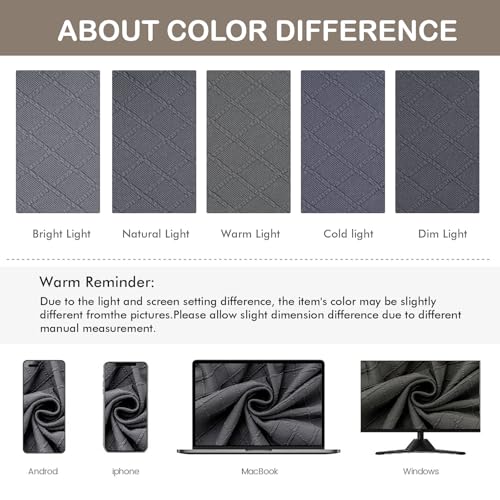 Genina Waterproof Chair Covers for Dining Room,Set of 6,Dark Gray - color: Dark Gray, size: 6PCS