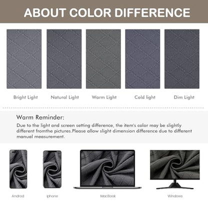 Genina Waterproof Chair Covers for Dining Room,Set of 6,Dark Gray - color: Dark Gray, size: 6PCS