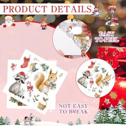 Christmas Rub on Transfers for Ctrafts Furniture, 12 Pcs Transfer Decals - style: Cute Animal