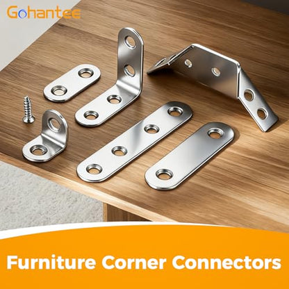 350Pcs Universal Furniture Corner Connectors with Screws