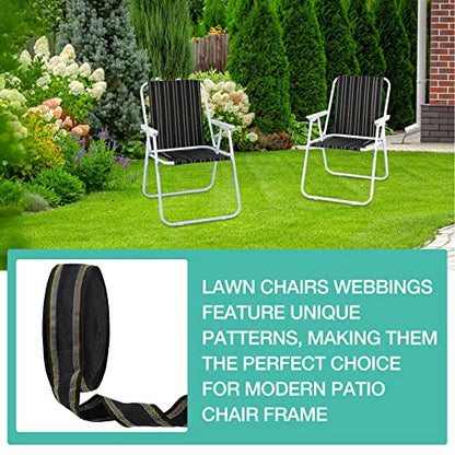 HESTYA 2.25 Inch x 200 ft Lawn Chair Replacement Webbing Kit