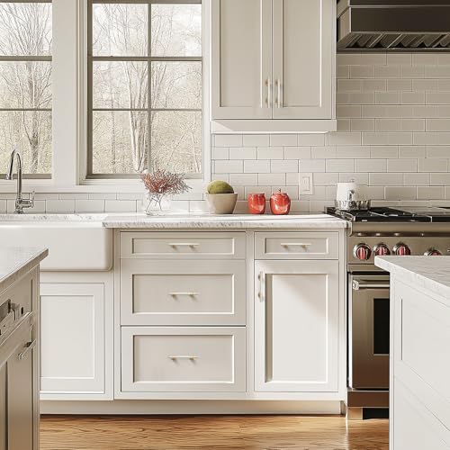 HOME EDIT Brushed Nickel&Gold Pulls Cabinet Handles 3-3/4 Inch 10 Pack - color: Brushed nickel and gold, size: 3-3/4 In Hole Center
