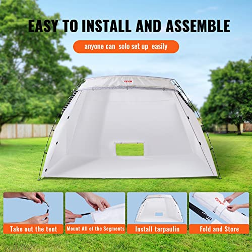 VEVOR Portable Paint Booth 10 x 7 x 6 ft Extra Large Spray Paint Tent Kit - size: L120*W84*H72inch