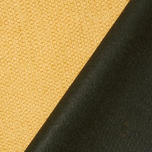Textured Chenille Jacquard Upholstery Heavy Duty Polyester 58" Fabric by The Yard (Gold, 1 Yard) - color: Gold, size: 1 Yard
