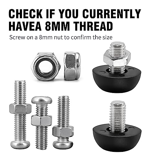 24 PCS 8mm x 1.25 M8 Project Adjustable Outdoor Furniture Leg Levelers, Screw in Leg Levelers Replacement Outdoor Patio, Stainless Steel Screw-in Patio Furniture Leveling Feet - color: 24pcs