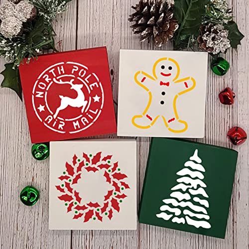Christmas Stencils for Crafts Reusable 3" Small Holiday Stencils - style: Christmas 3"/50p