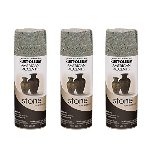 Rust-Oleum 7992830-3PK Stone Creations Spray Paint, 12 oz, Gray Stone, 3 Pack - color: Gray Stone, size: 12 Ounce (Pack of 3)