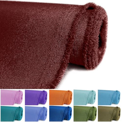 BECHAEO Waterproof Upholstery Canvas Fabric by the Yard, 2 YDS Burgundy - color: Burgundy, size: 2 Yards 58" x 72" (Pre-cut)