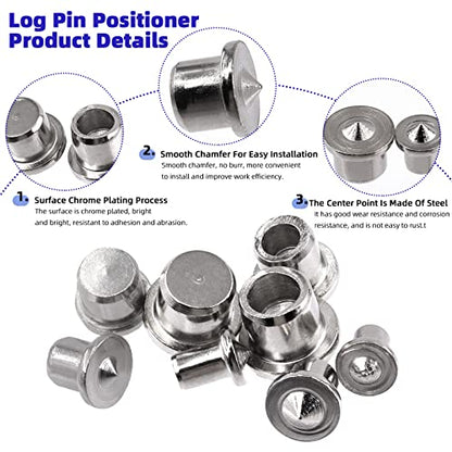 Glarks 508Pcs 1/4" 5/16" 3/8" 1/2" Wooden Dowel Pins Beveled Ends Fluted Dowel with 6/8/10/12MM Solid Hollow Dowel Tenon Center Transfer Plugs Set for Easy Insertion Furniture Door Crafts Projects