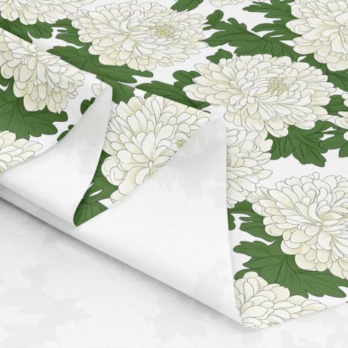Japanese Chrysanthemum Fabric by The Yard, 1 Yard - color: Multi 47, size: 1 Yard