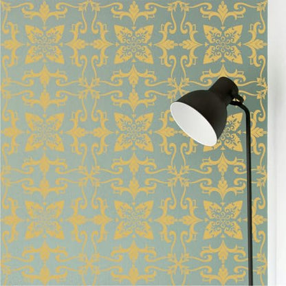 9 Large Mandala Lotus Stencils, 12 Inch Corner Patterns for Furniture