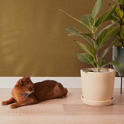 WADILE Grasscloth Peel and Stick Wallpaper 15.7in x 196.8in, Textured Contact Paper for Cabinets, Faux Linen Wall Paper Pull and Stick, Fabric Vinyl Wallpaper Self Adhesive Coffee - color: Coffee, size: 15.7" x 196.8"