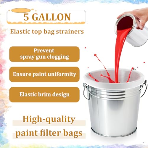 60 Pcs Paint Strainer Bags, 5 Gallon Fine Mesh Filter Bag