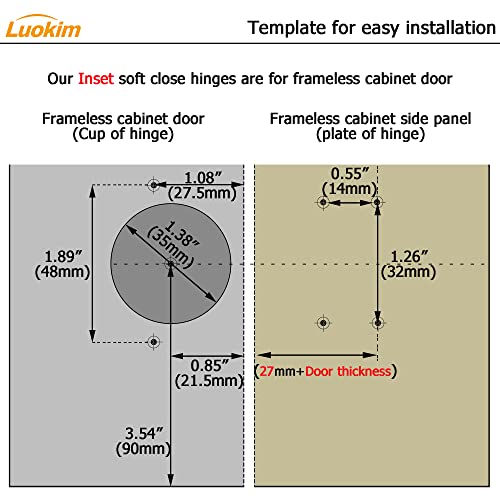 10Pcs Soft Close Inset Cabinet Hinges with Clip-On Plate - color: Inset, size: 10 Pieces