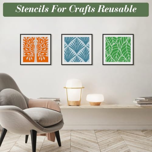 Geometric Texture Stencils for Crafts Reusable 25Pcs Stencils(6X6 Inch) - color: Texture 31