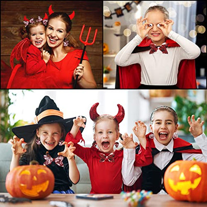 AnyDesign 10Pcs Halloween Theme Faux Leather Sheets Spooky Bloody Printed Synthetic Leathers Red White Black Scary Bloodstain Fabric Leathers for Halloween DIY Craft Earring Hair Bow Making, 8 x 12