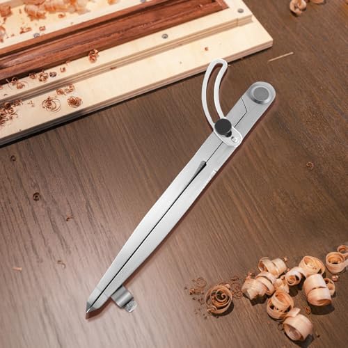 6 inch Alloy Professional Woodworking Pencil Compass Scribe Tool with Lock - size: 1 Count (Pack of 1)