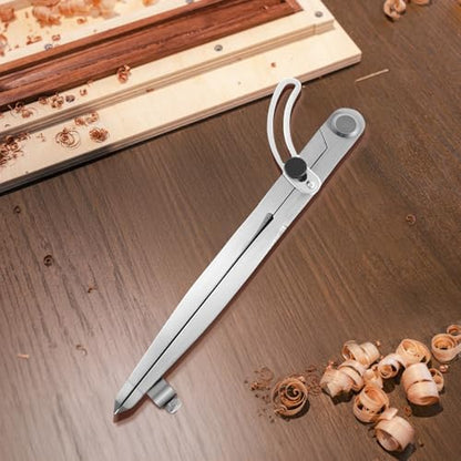 6 inch Alloy Professional Woodworking Pencil Compass Scribe Tool with Lock - size: 1 Count (Pack of 1)