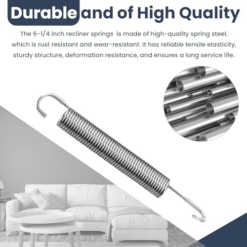 6-1/4 inch Recliner Springs Replacement (2 Pack) - size: 6-1/4"