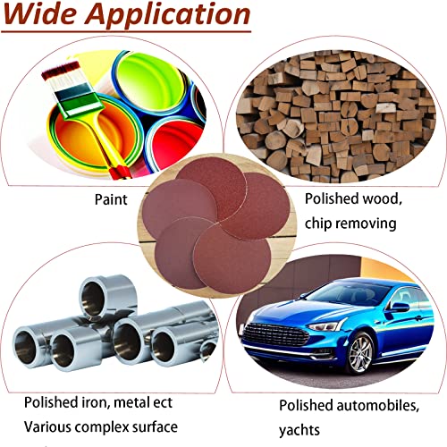 Premium 60 PCS 6" PSA Sanding Discs - 10 Each of 80 100 120 180 240 400 Grit - 6 Inch Self Adhesive Stickyback Sandpaper Discs for DA Sander, Sand Automotive Car Paint, Woodworking Wood, Metal