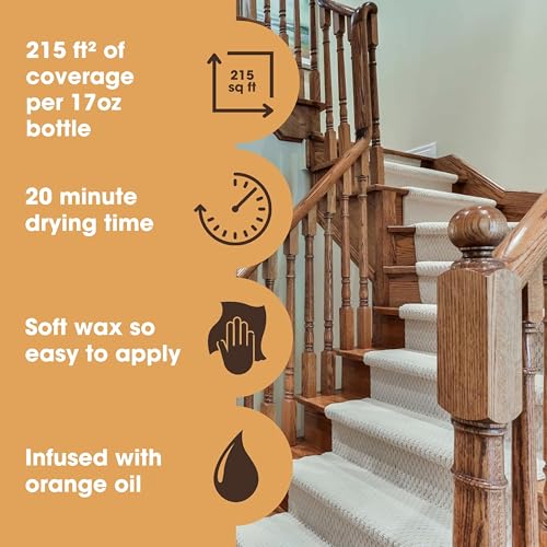 Furniture Clinic Wood Wax Polish, Clean & Protect Treated & Untreated Wood - size: 8.5oz / 250ml