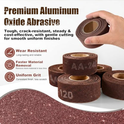 180 Grit Emery Cloth Roll for Copper Pipe Sanding 1-1/2 Inch - color: 180Grit 11 Yard