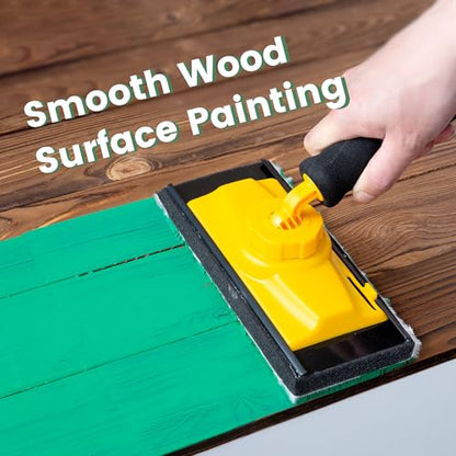 VOOMEY Paint Pad with 5pcs Replacement Pad Refills - color: Rotation Handle Paint Edger with 5pcs Replace Pads (9")