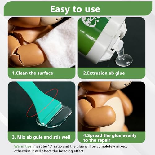 SPMG Clear Epoxy Glue Heavy Duty - 5-Min Fast Cure Syringe Epoxy Resin Adhesive for Metal, Plastic, Wood, Ceramic, Glass - Waterproof & Heat Resistant Glue for DIY Crafts & Household Repairs
