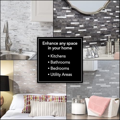 Aspect Peel and Stick Collage Tile in Autumn Night Hex (5-Pack) - color: Autumn Night Hex, size: 5 Pack