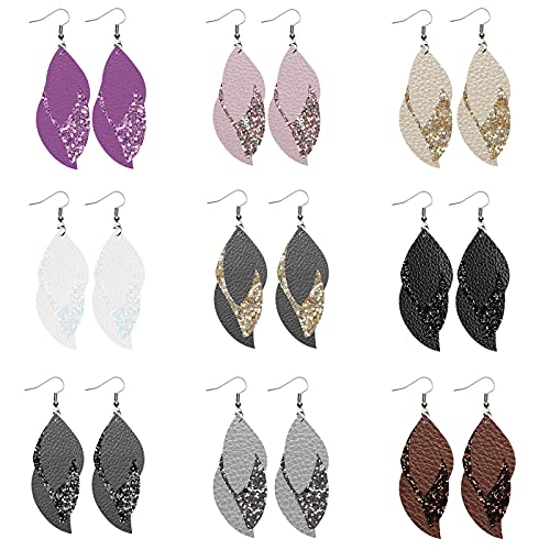 Chunky Glitter Faux Leather Sheets: 16Pcs/Set8.2 x6 Picheng Leather Fabric - color: 16 Colors