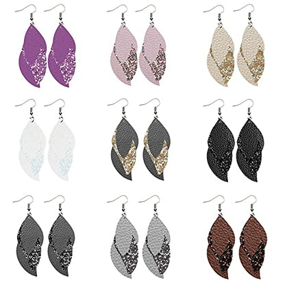 Chunky Glitter Faux Leather Sheets: 16Pcs/Set8.2 x6 Picheng Leather Fabric - color: 16 Colors