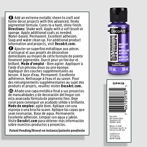 DecoArt 2 Ounce, Amethyst Extreme Sheen Paint - color: Amethyst, size: 2 Fl Oz (Pack of 1)