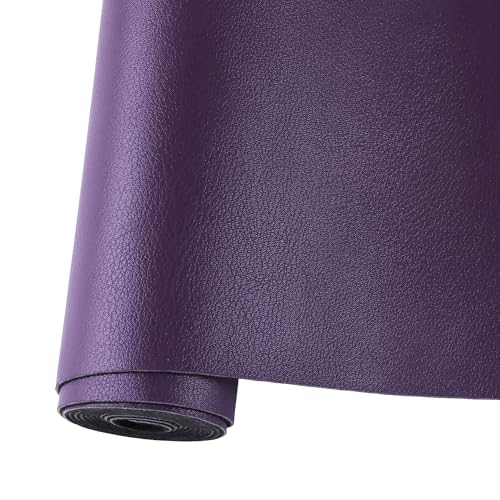 Leather and Imitation Leather,Vinyl Faux Leather Sheets - color: Purple, size: 1/3 Yard