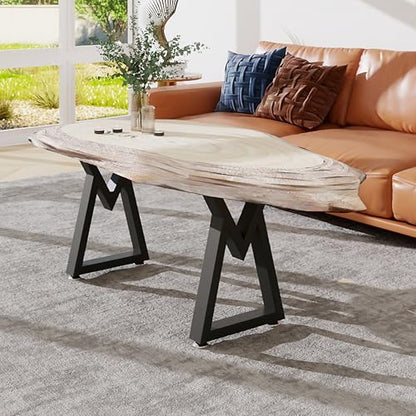 24 Inch Metal Coffee Table Legs, Modern End & Side Table Legs, Heavy Duty Iron Dining Desk Feets Industrial DIY Furniture (H24” x W15.4”, 2PCS) - size: 24 '' V Shape